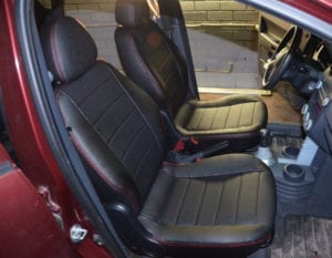 Авточехлы для Mitsubishi Colt 2004-2012, Экокожа, S-line