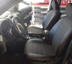 Авточехлы для Nissan Rogue 2007->, Экокожа, S-line