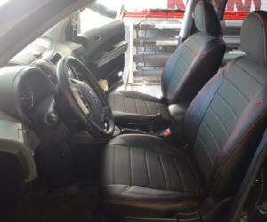 Авточехлы для Nissan Rogue 2007->, Экокожа, X-line
