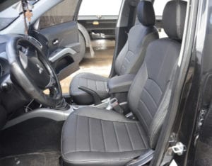 Авточехлы для Peugeot 4007 2007-2013, Экокожа, S-line