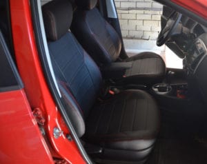 Авточехлы для Hyundai i20 2008->, Экокожа, X-line