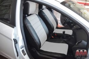 Авточохли для Ford Fiesta 2008->, Екошкіра, X-line