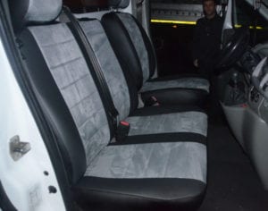 Авточехлы для Nissam Primastar 2002-2014, передние Экокожа, L-line
