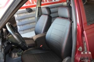 Авточехлы для Daewoo Nexia 1997->, Экокожа, L-line
