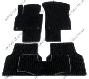 Севиленовые, ячейчастые автоковрики Volkswagen Tiguan 2007-2016, 5 шт. чёрный (EVA)
