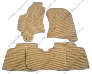 Севиленовые, ячейчастые автоковрики Subaru Tribeca 2006-2014, 5 шт.  бежевые (EVA)