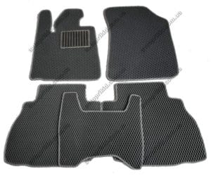 Севиленовые, ячейчастые автоковрики Toyota Sequoia 2008->, 5 шт.  серый (EVA)