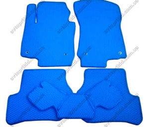 Севиленовые, ячейчастые автоковрики Seat Toledo 2004-2009, 5 шт.  синие