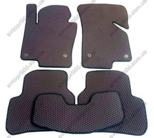 Севиленовые, ячейчастые автоковрики Volkswagen Passat B-7 2010-2015, 5 шт. коричневый (EVA)
