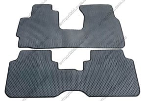 Севиленовые, ячейчастые автоковрики Honda CR-V 1996-2001 АКП, 2 шт.  серые