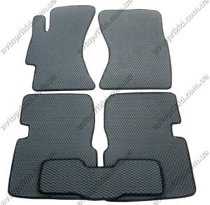 Севиленовые, ячейчастые автоковрики Subaru Impreza 2007-2011, 5 шт.  серые