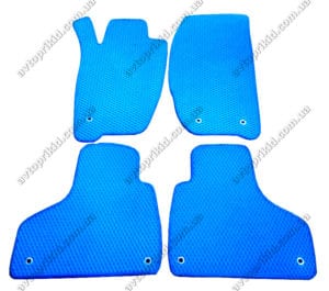 Севиленовые, ячейчастые автоковрики Jeep Cherokee (Liberty) 2002-2008, 4 шт.  синий