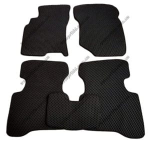 Севиленовые, ячейчастые автоковрики Nissan X-Trail 2000-2007, 5шт. чёрный (EVA)