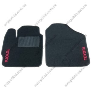 Текстильные коврики в салон Toyota Yaris 2006-2011, 2шт. (ML, чёрный)
